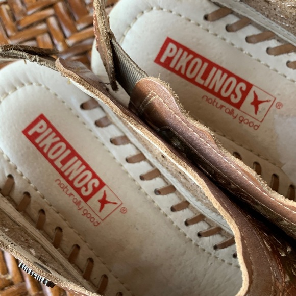 PIKOLINOS Brown Floral Pattern Mules - Picture 2 of 11